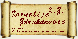 Kornelije Ždrakanović vizit kartica